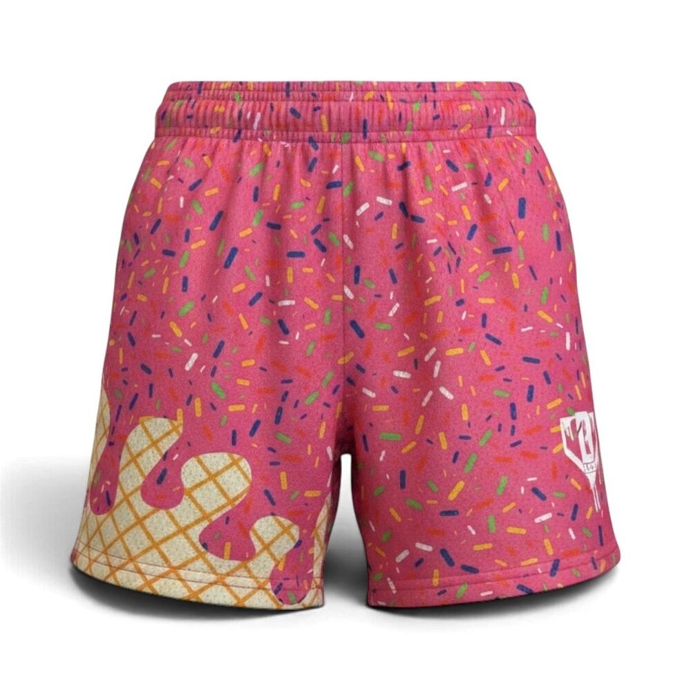 Baseball Lifestyle 101 B101 Ice Cream Shorts Pink Youth Medium YM